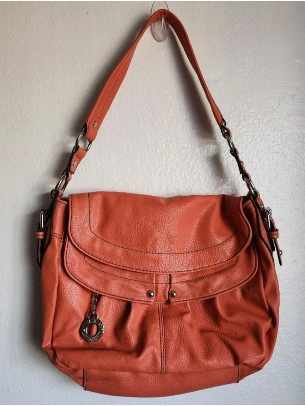 Vintage Nine West Y2K Burnt Orange Slouchy Shoulder Bag Purse NWOT